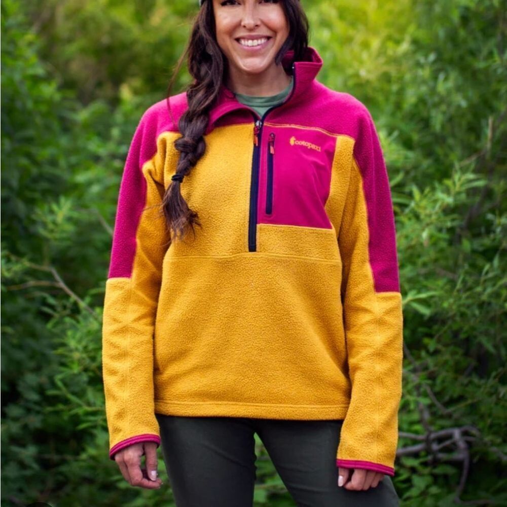 Cotopaxi Abrazo Half-Zip Fleece Jacket Yellow Fushia Size XS - Picture 10 of 11